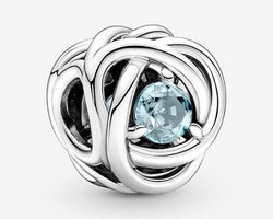 Pandora March Crystal Birthstone Eternity Circle Charm