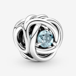 Pandora March Crystal Birthstone Eternity Circle Charm