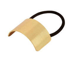 Graphic Rectangle Gold Ion Plated 4.5Cm X 2.5Cm Hair Elastic