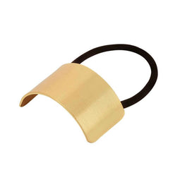 Graphic Rectangle Gold Ion Plated 4.5Cm X 2.5Cm Hair Elastic