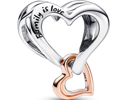 Openwork Heart Sterling Silver And 14K Gold-Plated Charm