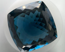 London Blue Topaz – 59.21ct Cushion Shape Checkerboard Cut
22.80 x 22.60mm | Depth 14.20mm