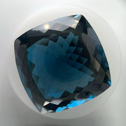 London Blue Topaz – 59.21ct Cushion Shape Checkerboard Cut
22.80 x 22.60mm | Depth 14.20mm