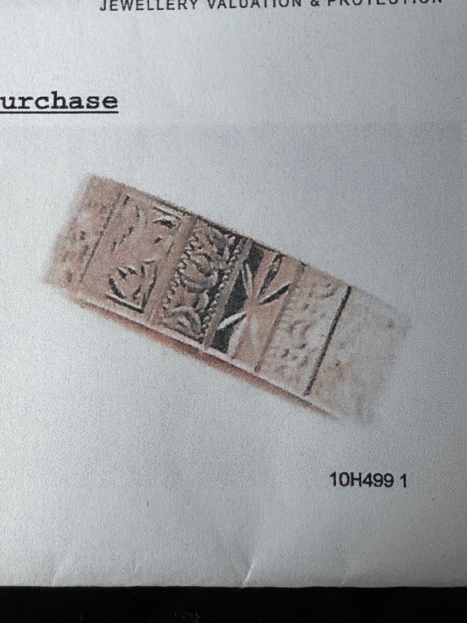 Faded image from an old valuation.