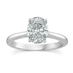 Oval Lab Grown Diamond Engagement Ring 1.51ct D/VS1 – 18ct White Gold NZ