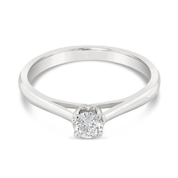 Mia - 9Kt White Gold Diamond Ring