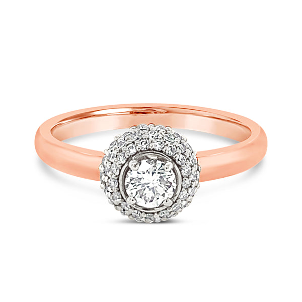 Aurora - Diamond Halo Ring