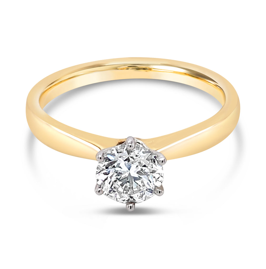 Diamond Solitaire Ring Yellow Gold 0.77ct