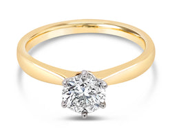 Diamond Solitaire Ring Yellow Gold 0.77ct