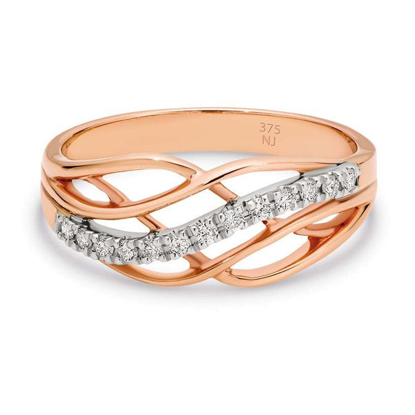 Diamond Rose Gold Dress Ring
