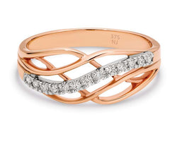 Diamond Rose Gold Dress Ring