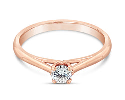 9ct Rose Gold Solitaire Diamond Grace Ring
