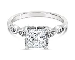 Platinum Princess Cut Diamond Milano Ring 1.72ct