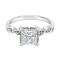 Platinum Princess Cut Diamond Milano Ring 1.72ct