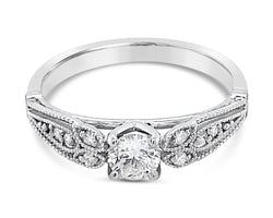 Diamond Ring Giselle 18ct White Gold 0.31ct G/SI1 Centre