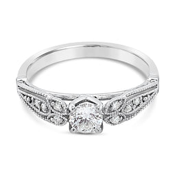 Diamond Ring Giselle 18ct White Gold 0.31ct G/SI1 Centre