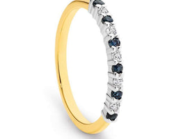 Sapphire & Diamond Anniversary Ring