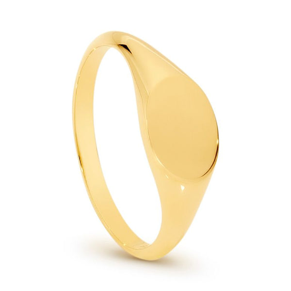 9ct Yellow Gold Oval Signet Ring