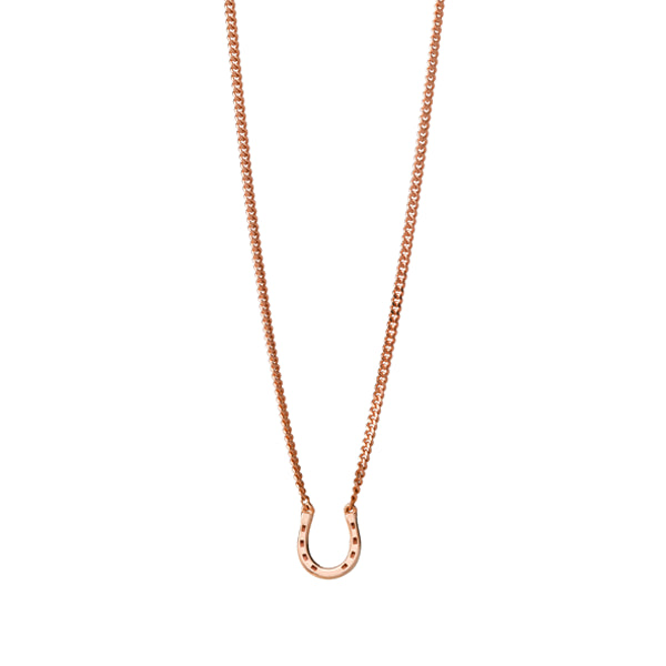 Karen Walker 9ct Rose Gold Mini Horseshoe Necklace