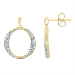 9ct Yellow Gold 0.18Ct HI/I1 Diamond Earrings