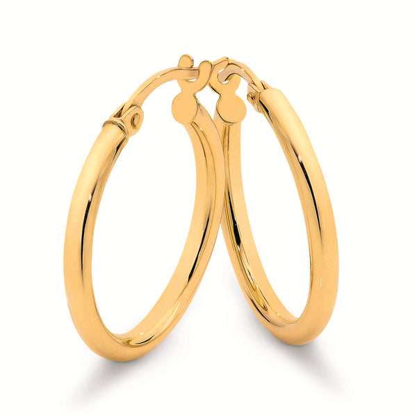 9ct Yellow Gold Hoop Earrings