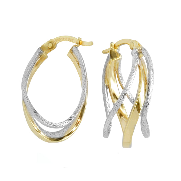 Gold & Silver Huggie Earrings