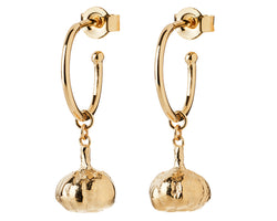 Karen Walker Garlic Hoop Earrings - 9 Carat Yellow Gold
