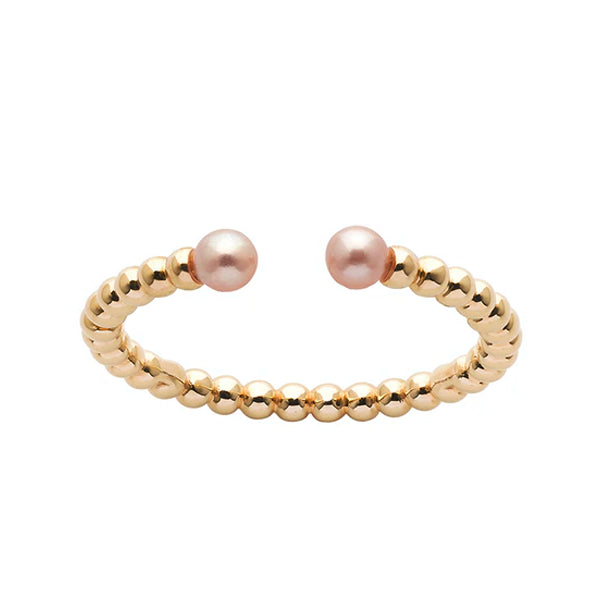 Karen Walker Split Wisdom Fresh Water Pearl Ring Gold