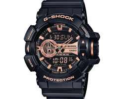 G-Shock Analogue Black And Rose Gold Watch