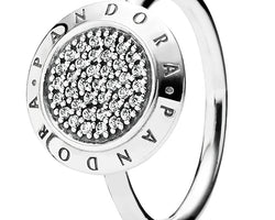 Pandora Signature Logo Silver Feature Ring