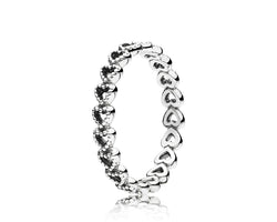 Linked Love Silver Ring Band