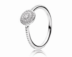 Radiant Elegance Silver Feature Ring