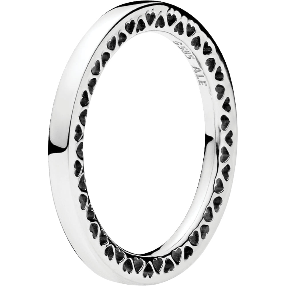 Classic Hearts Of Pandora Silver Ring