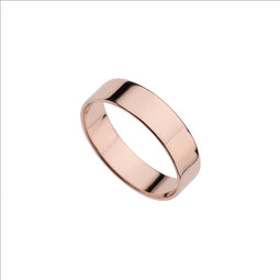 Najo Sterling Silver & Rose Gold Flat Band Small (Cannot Be Resized)