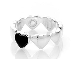 Stolen Girlfriends Club Onyx Band Of Hearts Ring