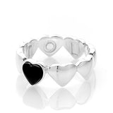 Stolen Girlfriends Club Onyx Band Of Hearts Ring