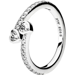 Forever Hearts Silver Feature Ring