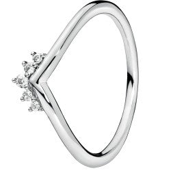 Tiara Wishbone Silver Ring