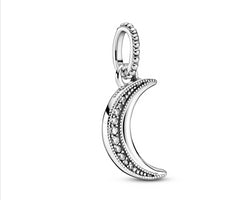 Crescent Moon Silver Pendant