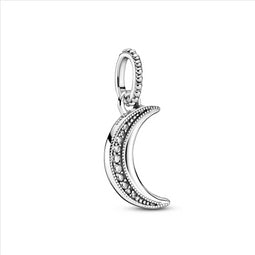 Crescent Moon Silver Pendant