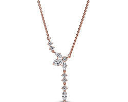 Herbarium Cluster 14K Rose Gold-Plated Collier With Clear Cubic Zirconia