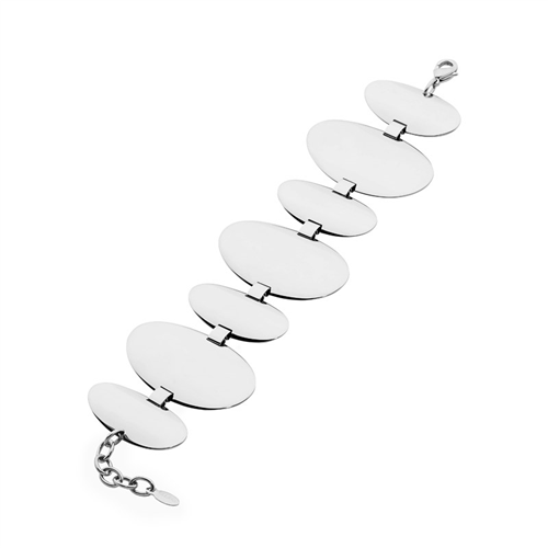 Stainless Steel Multi Oval Disk Bracelet