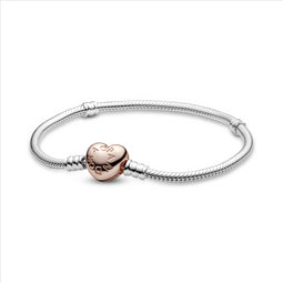 Pandora Moments Bracelet With Rose Heart Clasp
