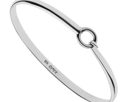 Silver Loop And Latch Bangle