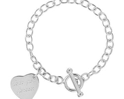 Najo Sterling Silver Amor T-Bar Bracelet