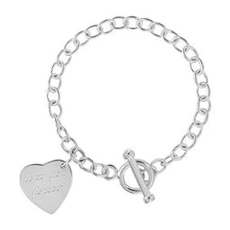 Najo Sterling Silver Amor T-Bar Bracelet