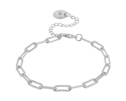 Ripple Chain Silver Colour Ion Plated Bracelet