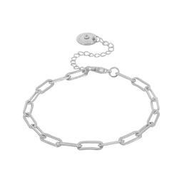 Ripple Chain Silver Colour Ion Plated Bracelet