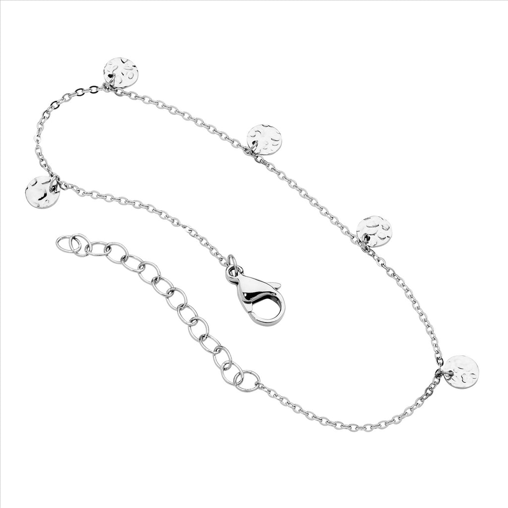 Ellani Stainless Steel Bracelet With Disk Feature