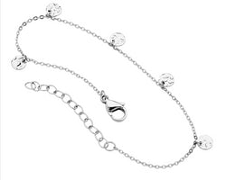 Ellani Stainless Steel Bracelet With Disk Feature